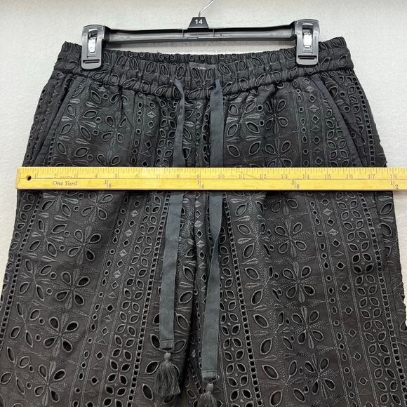 J. Crew Pants Women's 4 Black Pull-On Easy Pant in Eyelet Cocktail Business NWT - Picture 11 of 14